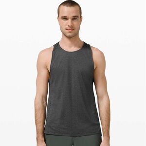 Lululemon Textured Training Tank Top in Heathered Black